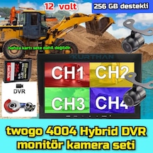 256 Gb Destekli 7 İnç Hybrid Dvr Monitör Ve 2 Adet Kelebek Kamera