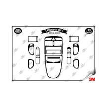 Peugeot 307 2004-2008 Torpido Konsol Trim Göğüs Maun Kaplama Set 13 Parça Siyah Renk