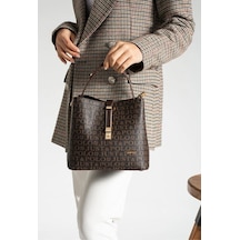 Just Polo Kadın Omuz Çantası Kahve Düz 49539540