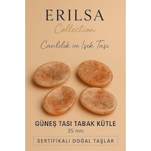 Sertifikalı Güneş Taşı Kase Kütle 35 Mm - Doğal Canlılık Ve Işık
