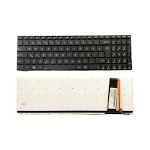 Asus İle Uyumlu N56vz-s4255h, N56vz-s4257h, N56vz-s4283h, N56vz-s4299h Notebook Klavye Işıklı Siyah Tr