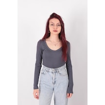 Busem S0015897 Kadın Bluz Antrasit