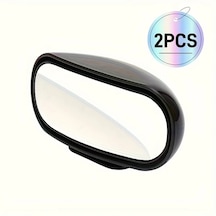 Chuangyinshop Siyah 360 Derece Dönebilen Geniş Açılı Yüksek Çözünürlüklü Oval Düz Aynalar 2li Set