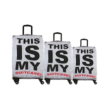 My Saraciye My 13 This Is My Valizler İçin Kılıf Seti Kabin Orta Ve Büyük Gri