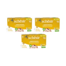 Schesir Ton Ve Tavuklu Tam Ve Dengeli Jöleli Multipack Kedi Konservesi 6 X 50 G 3 Lü Paket