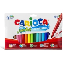 Carioca Jumbo Süper Yıkanabilir Kalın Keçeli Boya 18'li