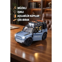 Çek Bırak Oyuncak Araba Defender Model Jip - Kapıları Açılan Lüks Arazi Aracı 17 Cm Çok Renkli