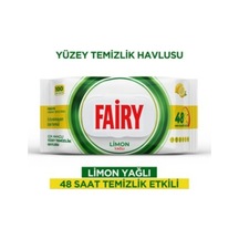 Fairy Yüzey Temizlik Havlusu 100'lü Limon Yağlı 12'li Paket 12'li Set