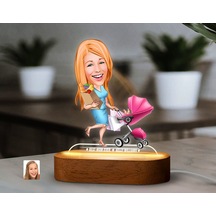 Bk Gift Kişiye Özel Kadın Karikatürlü Dekoratif 3d Biblo Led Işıklı Gece Lambası-5, Sevgiliye Hediye, Arkadaşa Hediye, Doğum Günü Hediyesi Kobitmeyen1