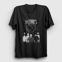 Presmono Unisex Band In Flames T-shirt Siyah