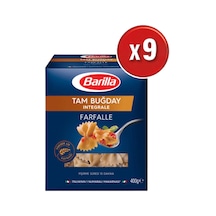 Barilla Tam Buğday Kelebek Makarna Integrale Farfalle 9 x 400 G
