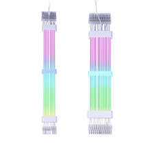 Zoko 1x24 Pin / 2x8 Pin Argb Aydınlatmalı Sleeved Kablo Seti