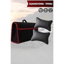 Ssangyong Tivoli Uyumlu Bagaj Çantası Koltuk Yastığı Siyah Renk Lüks Model