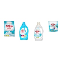 Aquabor Doğal Mineralli 4 Kg Beyaz + Sıvı Renkliler + Sıvı Beyaz + Tablet 4 Lü Set 0.75 LT - 2.5 LT - 12 KG 30974270