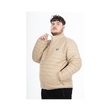 Maraton Sportswear Büyük Beden Erkek Dik Yaka Takma Kol Basic Açık Vizon Mont 22311-açık Vizon Açık Vizon