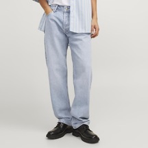 Jack & Jones Erkek Relaxed Fit Yüksek Bel Jean - Chris - 12254099 Blue Denim