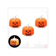 Halloween Bal Kabağı Led Mum, 5cm X 3 Adet