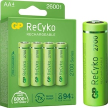 Gp Recyko Aa 2600 Mah Şarjlı 4'lü Pil Gp270aahce-2eb4 Gprhc272e001