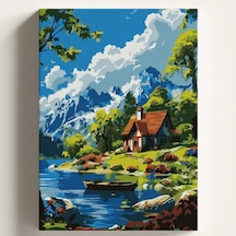 Sayılarla Boyama Tuval Hobi Seti Güzel Manzara Temalı Fırça Ve Boya Dahil Set Çıtalı 50x70 Cm Kendin Yap Sayı Diğer