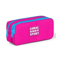 Coral High Sport İki Gözlü Neon Pembe Kalem Çantası