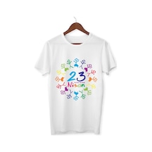 Alpşan Ticaret 23 Nisan Çocuk Tişörtü 23 Nisan Baskılı Çocuk Tişört 23 Nisan T-shirt 29 Beyaz