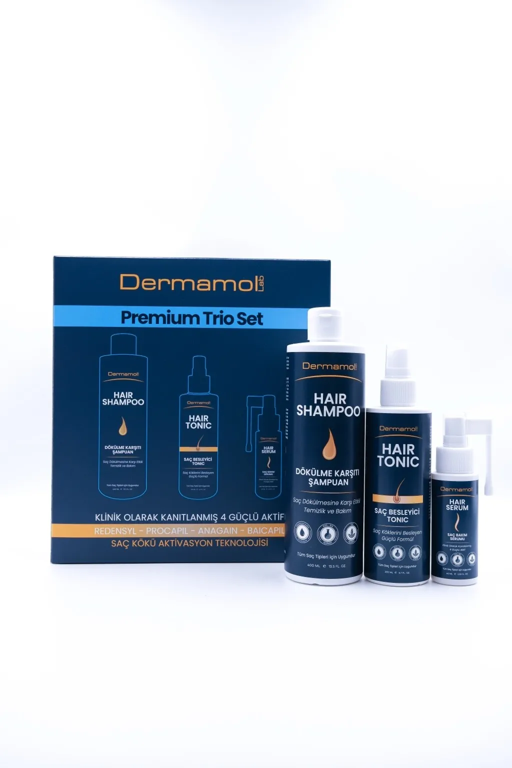 Dermamol Premium Trio Şampuan Tonik Serum Saç Bakım Seti