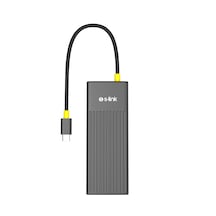 S-link Sw-u709 9 İn 1 Gri Metal 4k 60hz Hdmı 100w Pd, Rj45 Gigabit, 3xusb 3.2, Sd/tf Type-c Hub Adaptör