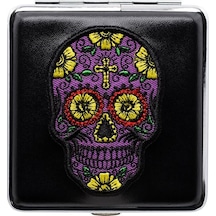 Atomic German Skull Deri Kısa Sigara Tabakası Mor 20li
