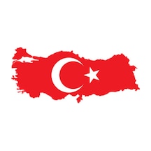 Ay Yıldız Türkiye Haritası Sticker 12 6 Cm