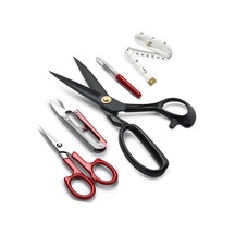Siyah Saplı Profesyonel Çelik Terzi Kumaş Kesim Makası Set 12 Inç 30 Cm Uzunluk