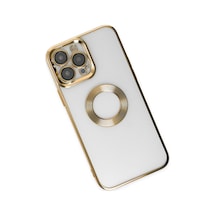 Apple iPhone Uyumlu-  14 Pro Max Kılıf Slot Silikon - Gold