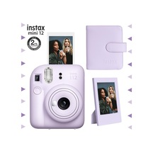 Fujifilm Instax Mini 12 Fotoğraf Makinesi + Çerçeve + 64'lü Kare Albüm Seti Lila