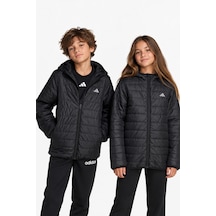 Adidas Essentials Light Padded Black Kids Jacket Çocuk Hafif Dolgulu Ceket Mont Siyah