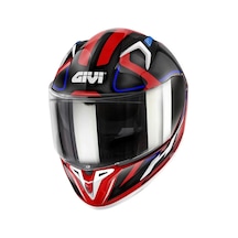 Givi 50.8 Racer Kapalı Kask Beyaz Kırmızı Siyah