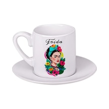 Frida Kahlo Türk Kahvesi Fincanı Beyaz