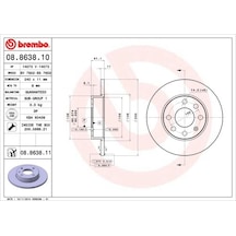 Brembo Ön Fren Aynası Corsa C 1.0-1.2 16v 01 11 240x11x4dl Dolu 08863810 569020 9195981 9127965
