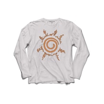 Kyuubı Seal Of Naruto Jınchuurıkı Logo Uzun Kollu Tişört (518426232)