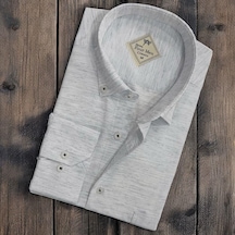 Linen Keten Klasik Uzun Kollu Gri Erkek Gömlek Regular Kalıp -10010 Gri Linen Keten Klasik Uzun Kollu Gri Erkek Gömlek Regular Kalıp -10010 Gri