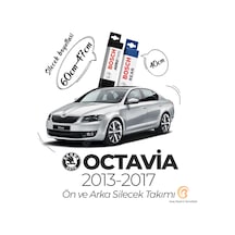 Skoda Octavia Ön ve Arka Silecek Takımı 2013-2017 Bosch Aerotwi