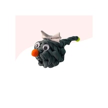 Çıngıraklı Örme Kedi Oyuncağı 9cm Gri