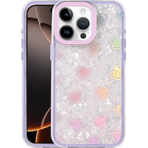 Newface Apple Apple iPhone Uyumlu  15 Pro Max Lumi Desenli Kapak - Mor