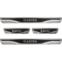Hyundai Elantra Uyumlu Kapı Eşiği Karbon Krom 4 Parça