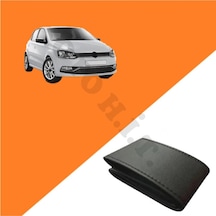Volkswagen Polo 10-17 Uyumlu Deri Direksiyon Kılıfı Kaliteli Dikmeli Siyah