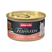 Animonda Vom Feinsten Somonlu Ve Kümes Hayvanlı Yetişkin Kedi Konservesi 85 Gr