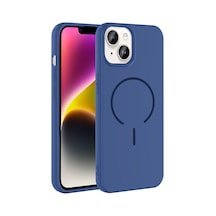 Zore İphone 13 Kılıf M-safe Şarj Özellikli Nvth Meta Kapak - Lacivert