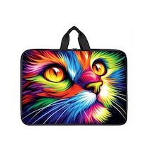 Ab Kıds Desenli Proje Çantası Evrak Laptop Taşıma Çantası Otantik Para Cüzdanı Hediyeli - 19 Farklı Model Çok Amaçlı Organizer Çanta Renkli Kedi Renkli Kedi