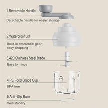 Ulzyvf Mutfak Çok Amaçlı Sarımsak Doğrayıcı Beyaz, Sebze Kesici Gıda Takviyesi Beyaz