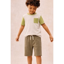 Cigit Kaprili T-shirt Takım 2-10 Yaş Kum