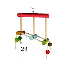 Serticaret Kafes İçi Ahşap Papağan Oyuncağı 24 x 34 CM