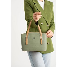 Just Polo Günlük Kombinlere Uygun Kadın El Ve Omuz Çantası 440113mh Yeşil - Camel 84349510